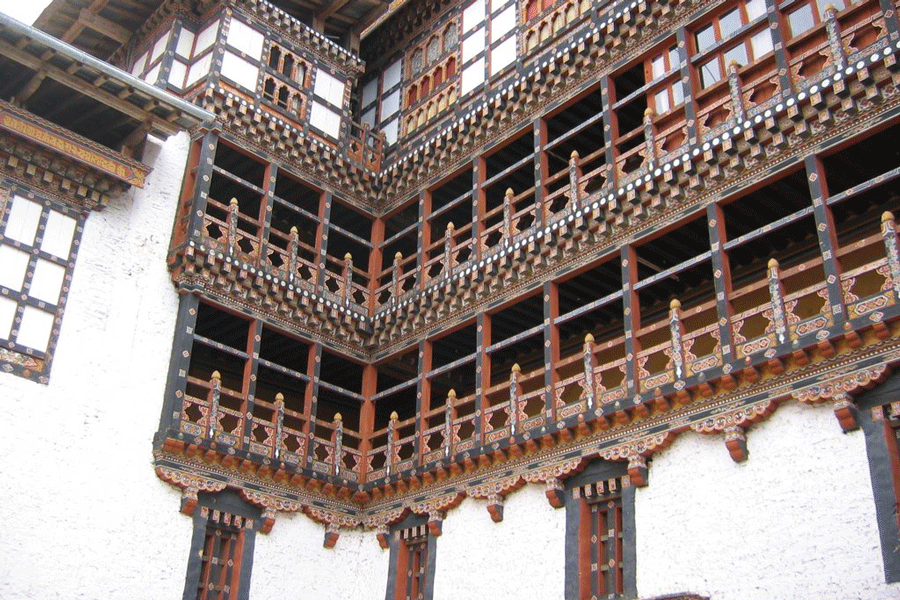 Kiến trúc Trongsa Dzong Paro tại Bhutan
