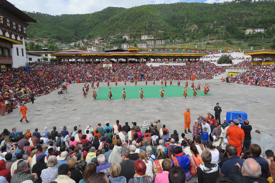 Lễ hội tại Tashichhoe Dzong
