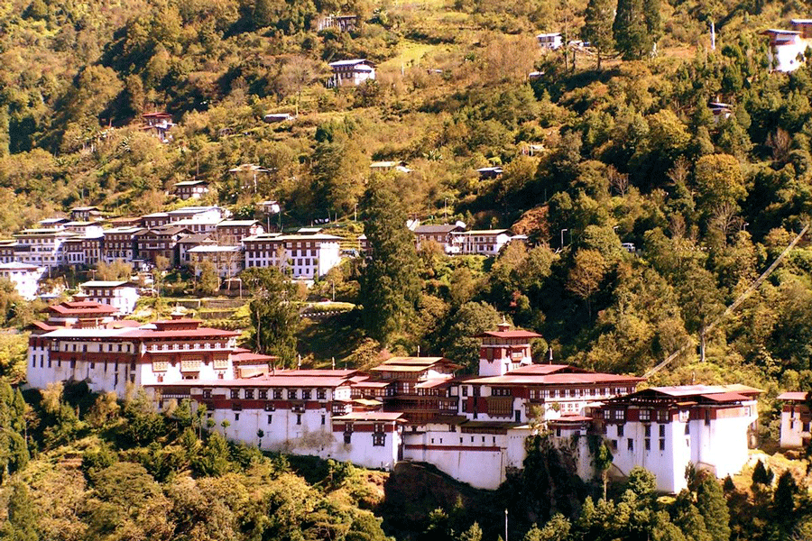 Lễ hội tại pháo đài Trongsa Dzong