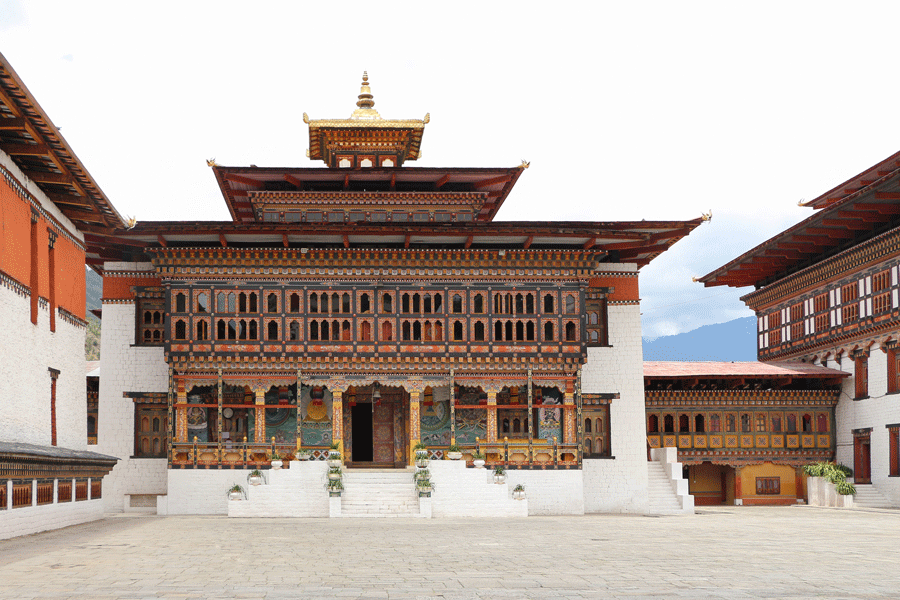 Kiến trúc của Tashichho Dzong tại Thimphu